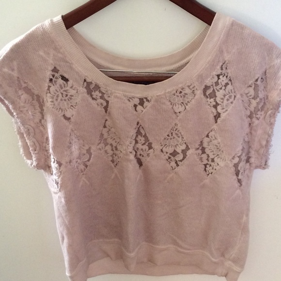 Diesel O.D Knit Embroidered Lace Blush Sweater - Picture 2 of 4